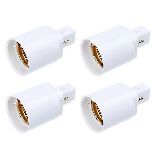 4 pcs Professional G24d to E27 2-Pin Bulb Adapter Light Bracket--(WR)