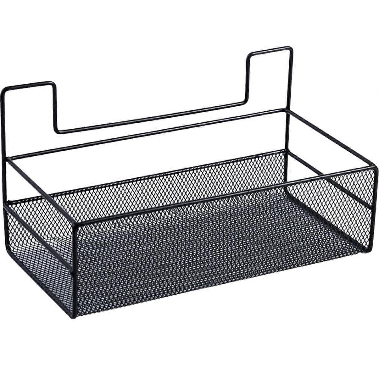 Door Storage Rack Wire Wall Mount No-Drill Storage Basket Bathroom Organizer