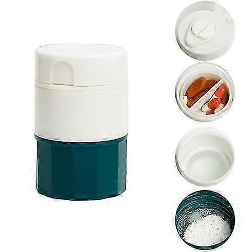 Pill Divider 4-in-1 Multifunctional Pill Cutter Medicine Case Table...