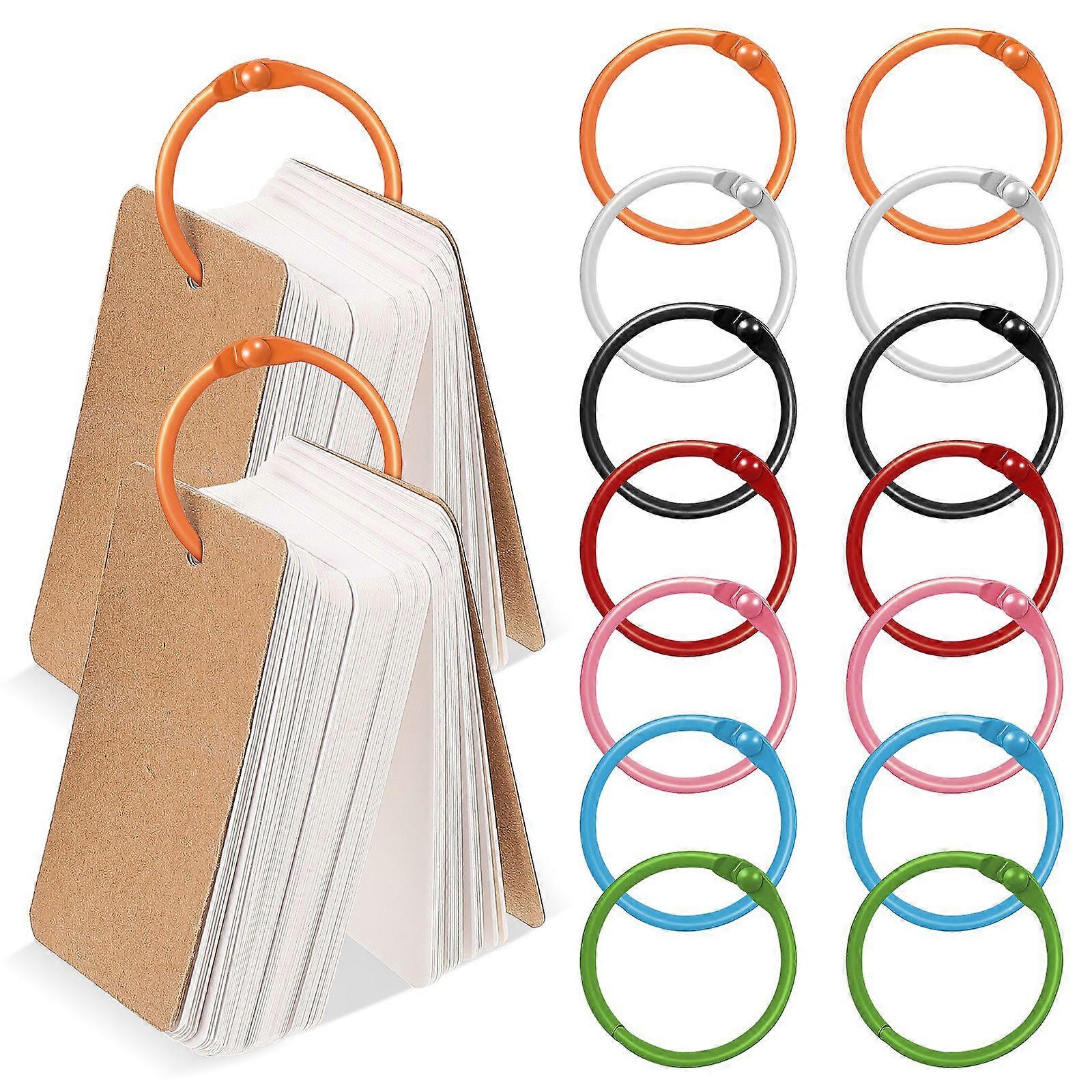 70 Pcs Binder Rings Book Rings Index Card Rings Small Binder Rings Keychain Key Ring Loose Leaf Rings Notebook Binder Rings