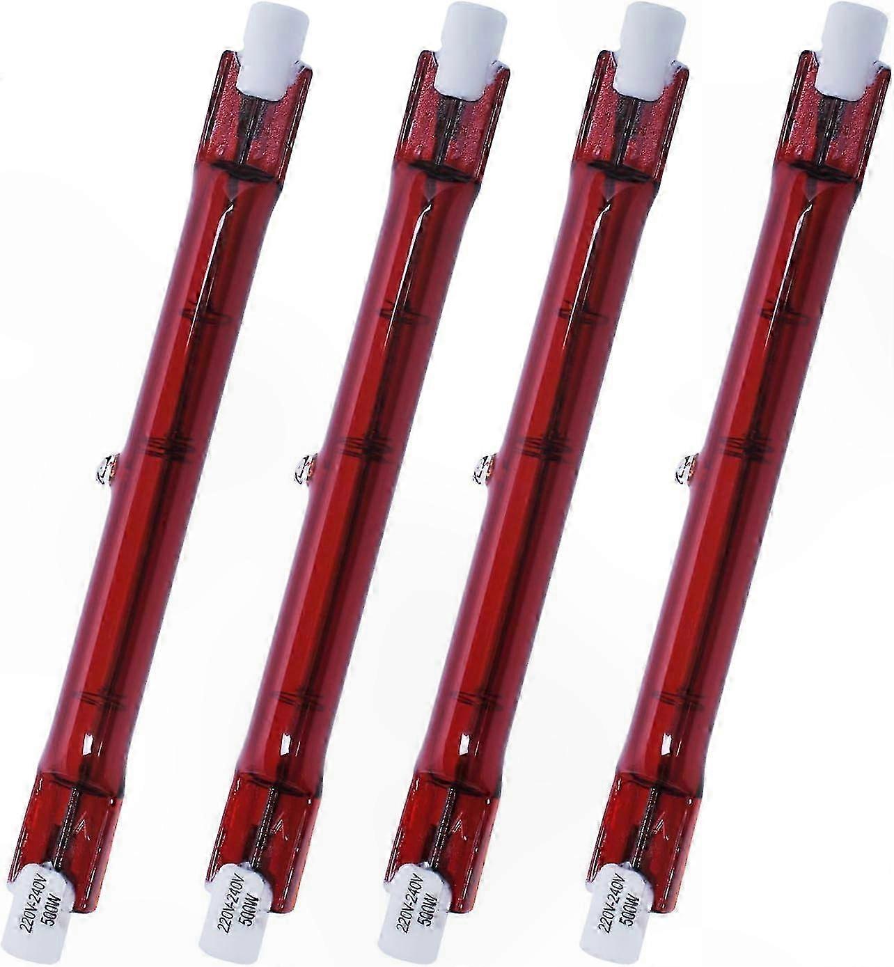 Halogen Heater Bulb, 500W R7 for Garden Heaters - 4 Pack