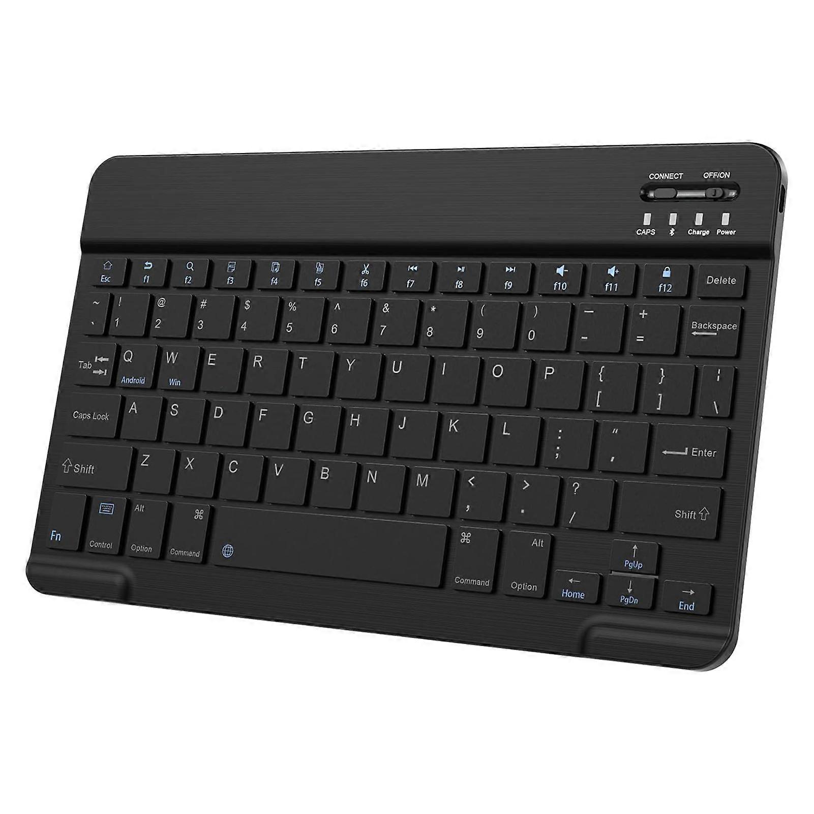 7 Inch Black Wireless Bluetooth Keyboard Mouse Charging Set