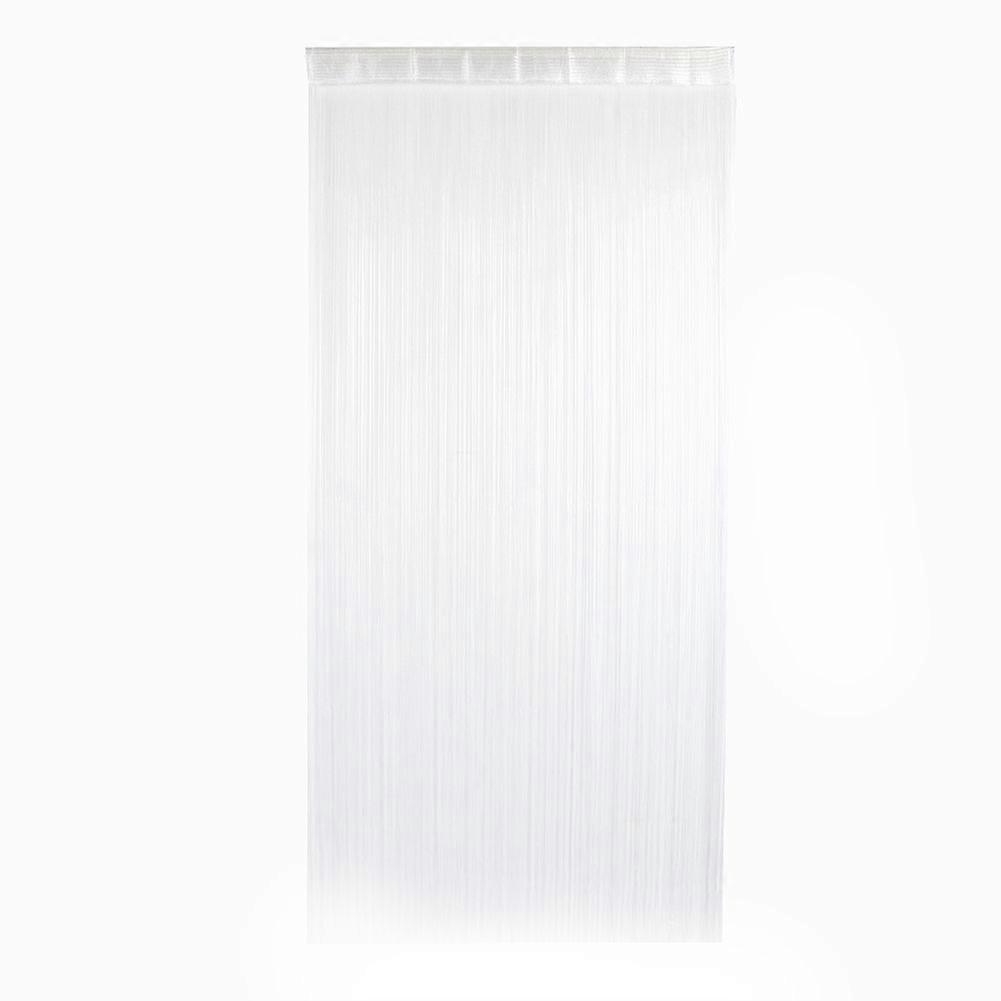 String Tassel Chain Door Window Curtain Drape för sovrum Coffee Shop (vit)