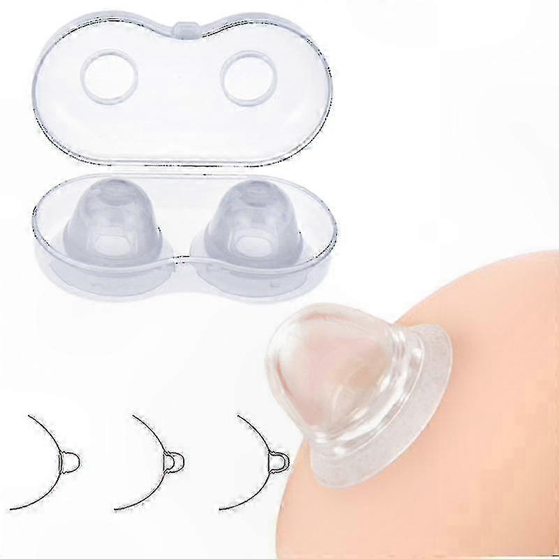 Silicone Nipple Corrector Shield Sucker 2pcs Breast Nipple Correction Tool Flat Silicone Protector