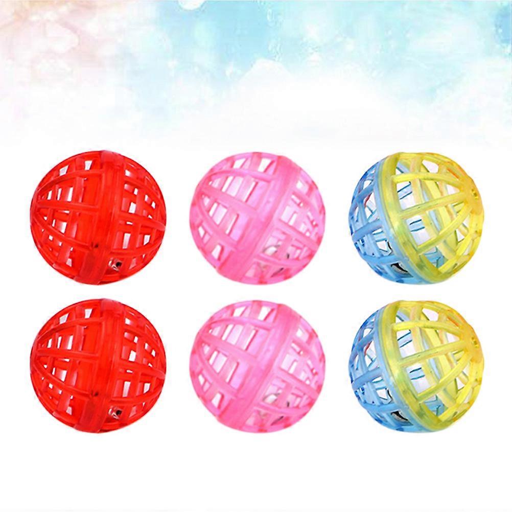 Assorted Color Plastic Bell Ball Toy for Pet Use Keeps Cat Stimulated Mentally and Physically 20pcs