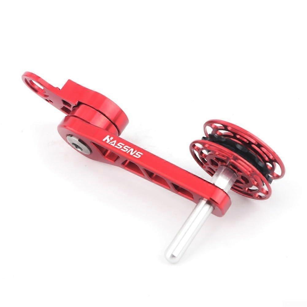 Single Speed Chain Tensioner 148 x 80 mm Folding Aluminum Alloy With Screws Red