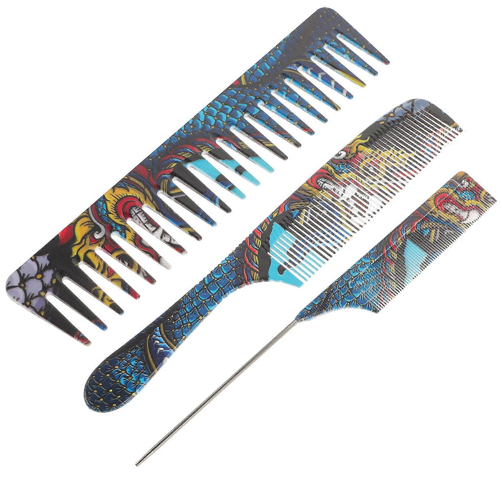 Hair Styling Comb Men Hairdressing Comb for 3Pcs