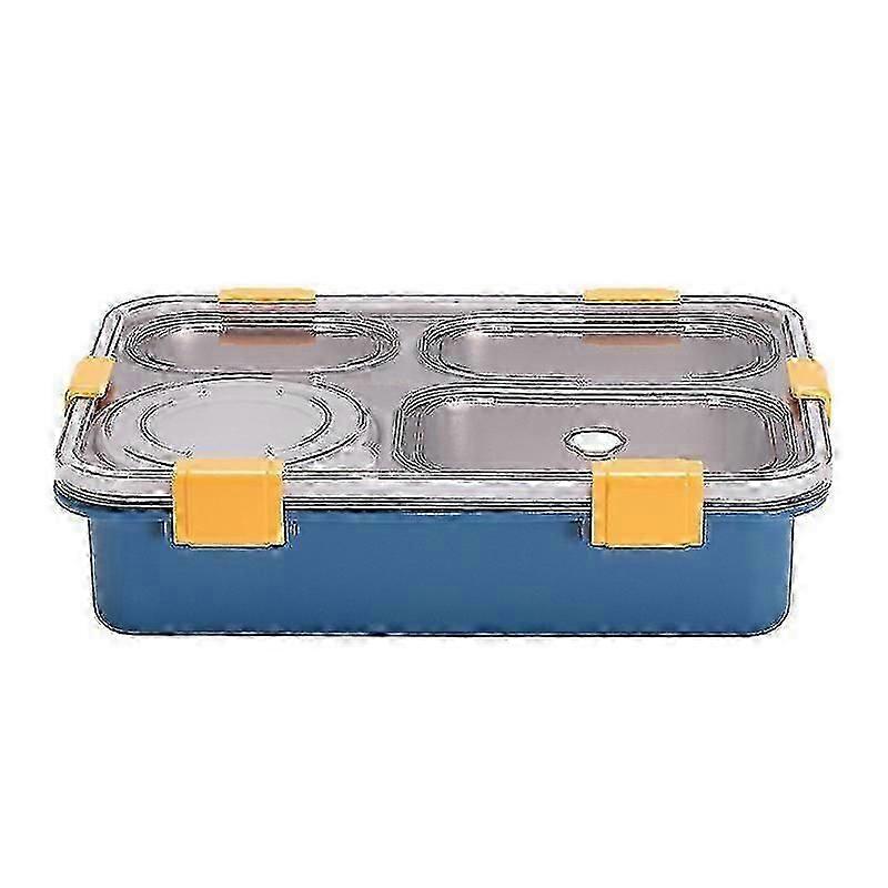 4-Compartment Bento Lunch Box for Adults with Included Cutlery, Ideal for Meal Prep