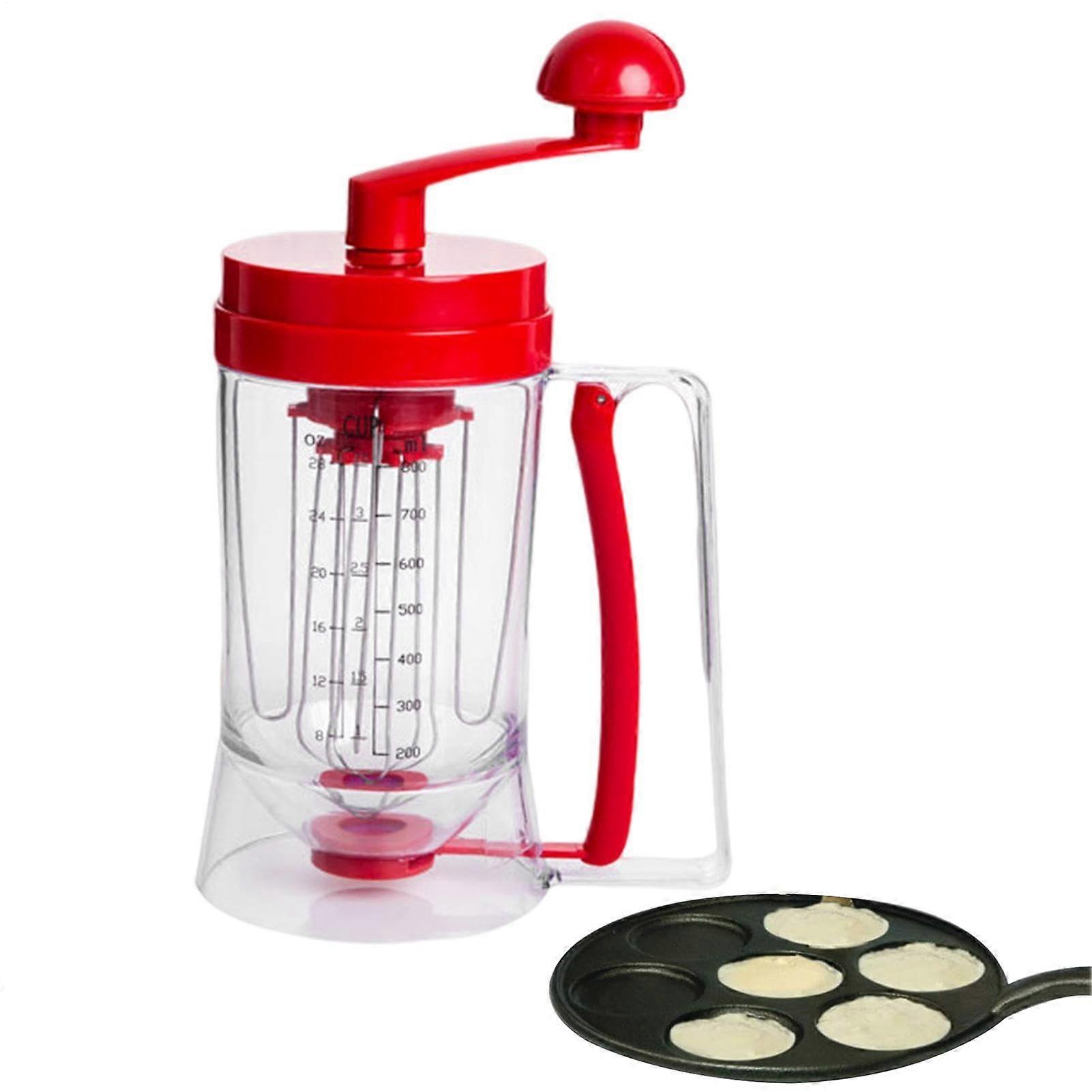 Pancake Batter Dispenser 900ml Automatic Pourer and Separator for Pancakes Cupcakes Waffles Cakes Handheld Baking Tool