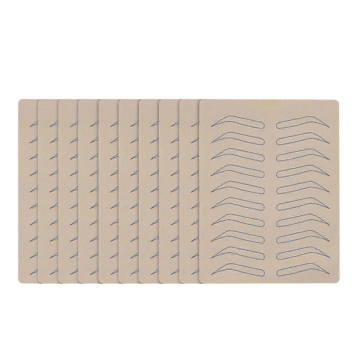 2025 Latest Model 10pcs Microblading Practice Skin Inkless Permanent Makeup Br...