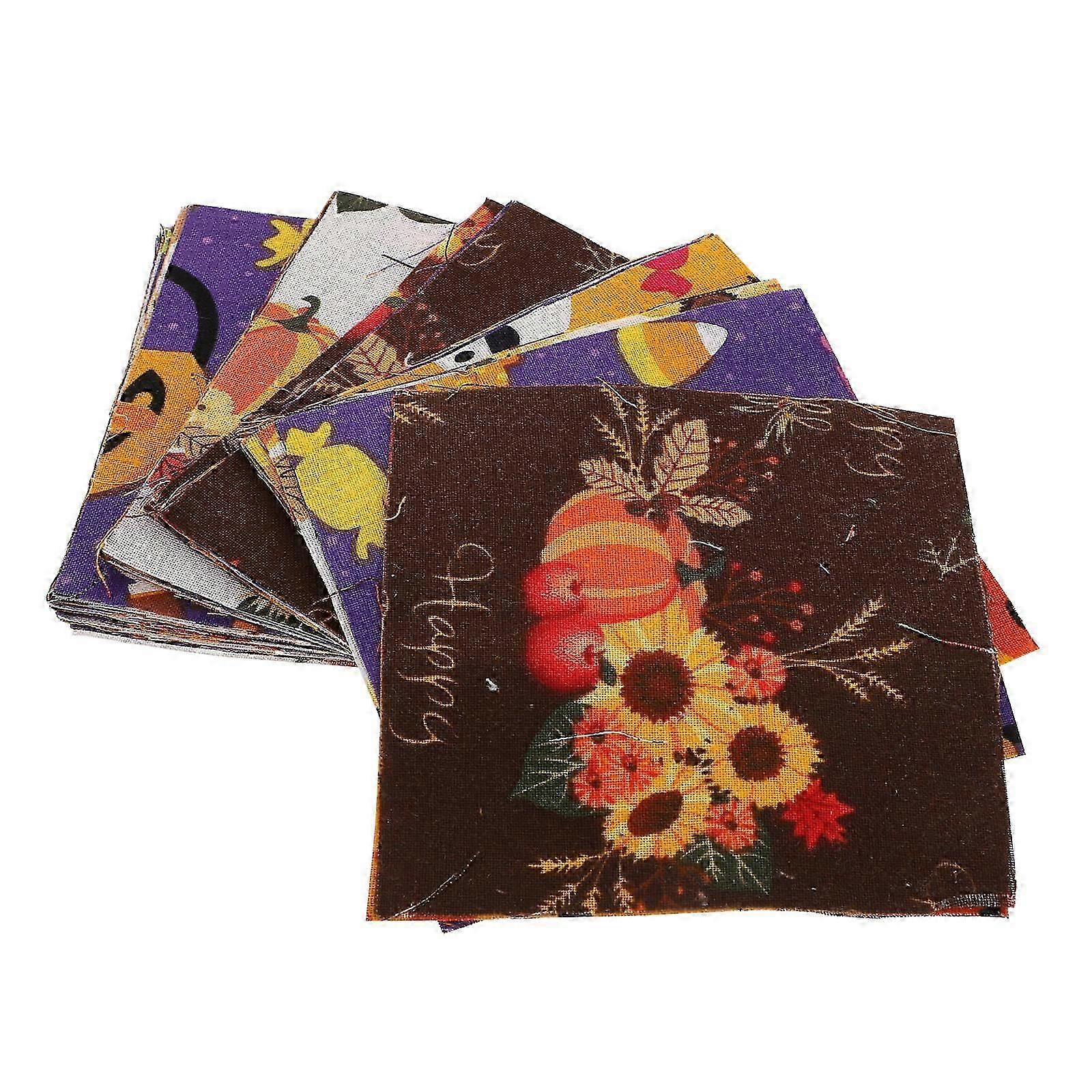 Pumpkin Fabric Bundle 60 Sheets For Halloween Decoration Ideal For Costume Making And School Projects