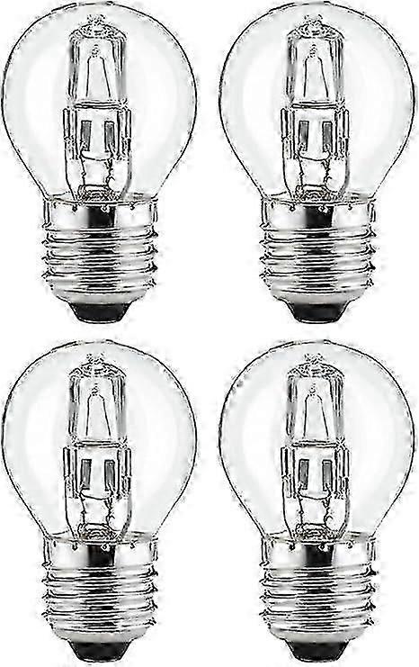 E27 base golf ball bulb 4X 28W halogen for warm white dimmable use