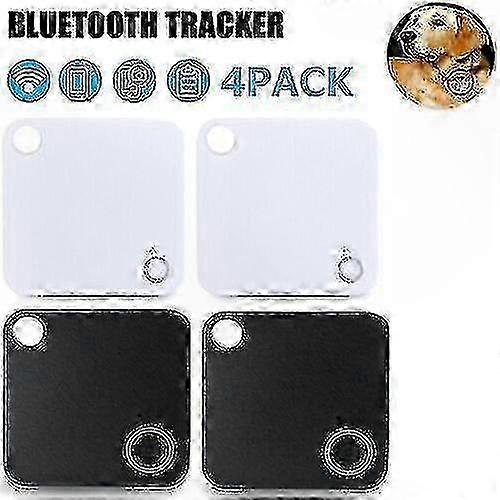 4-Pack Bluetooth Tracker with Replaceable Battery, GPS Key and Pet Locator