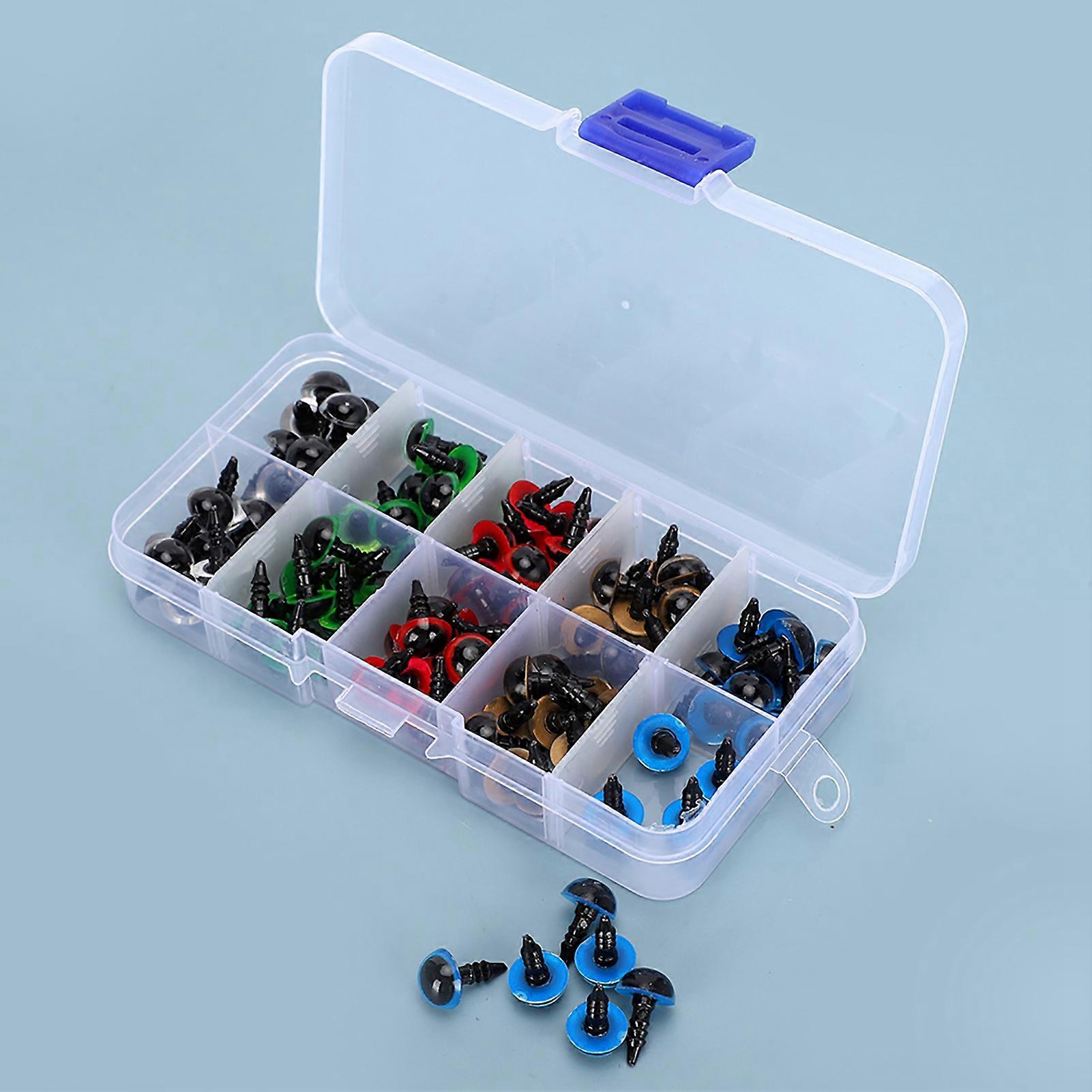 100 Plastic Doll Eyes 10mm DIY Plush Toy Accessories Kit