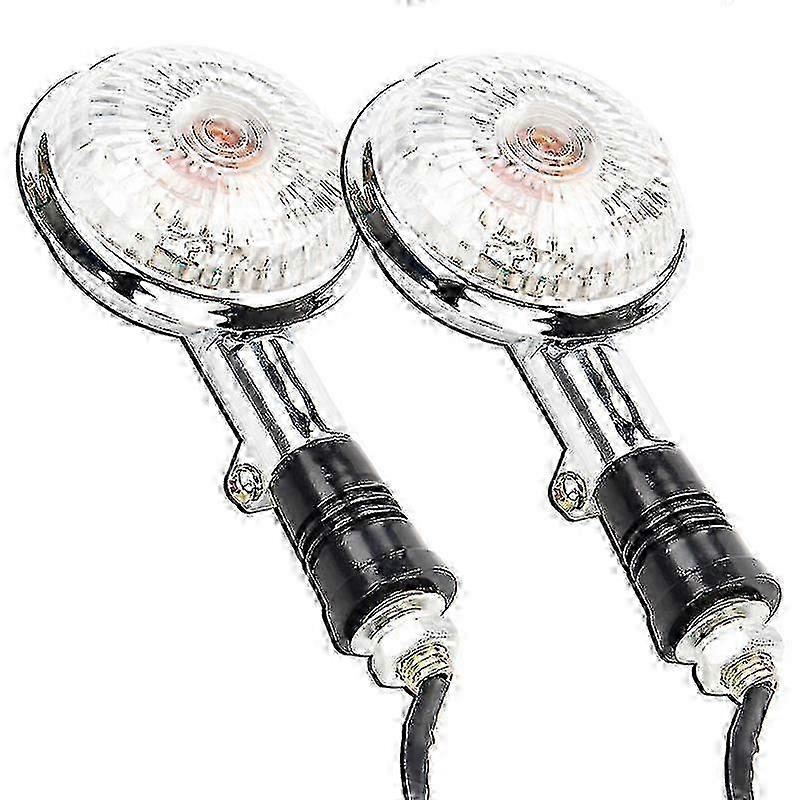 2pcs Motorcycle Turn Signal Light Amber Round Indicator Lens For Yamaha Xv400 Xv650 Xv1100 Xv1300 Xvs400 Xvs650 Xvs1100 Virago