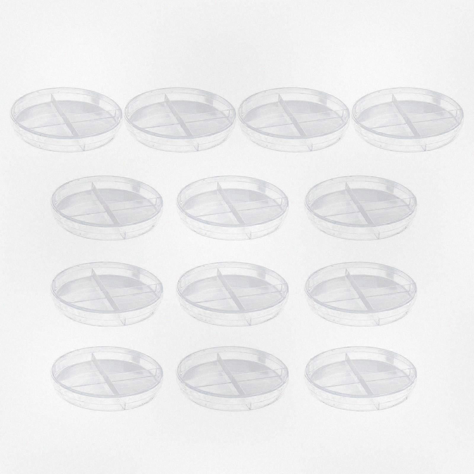 High-Clarity Research Dishes with 4 Separate Chambers for Cell Culture and Microbiology Testing, Ideal for Isolated Lab Experiments