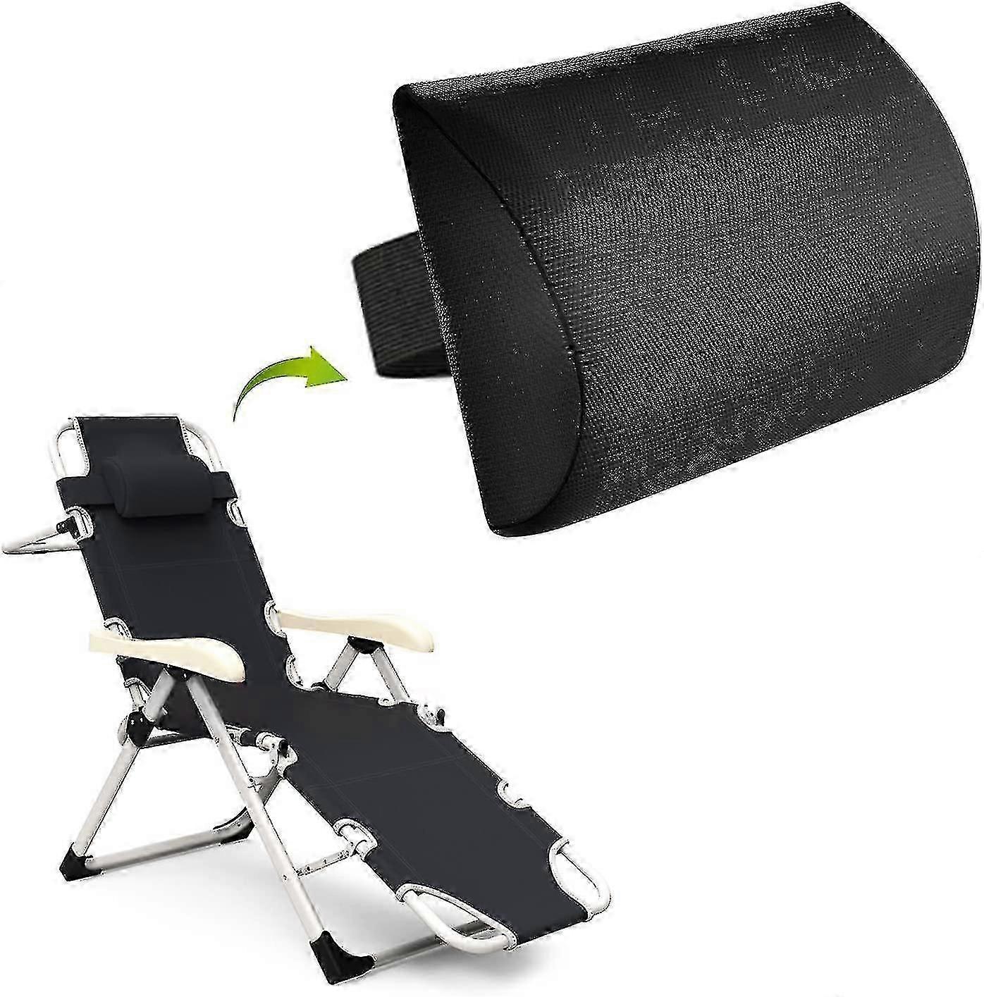 Comfortable Zero Gravity Chair Replacement Pillow Headrest in Black for Ultimate Relaxation