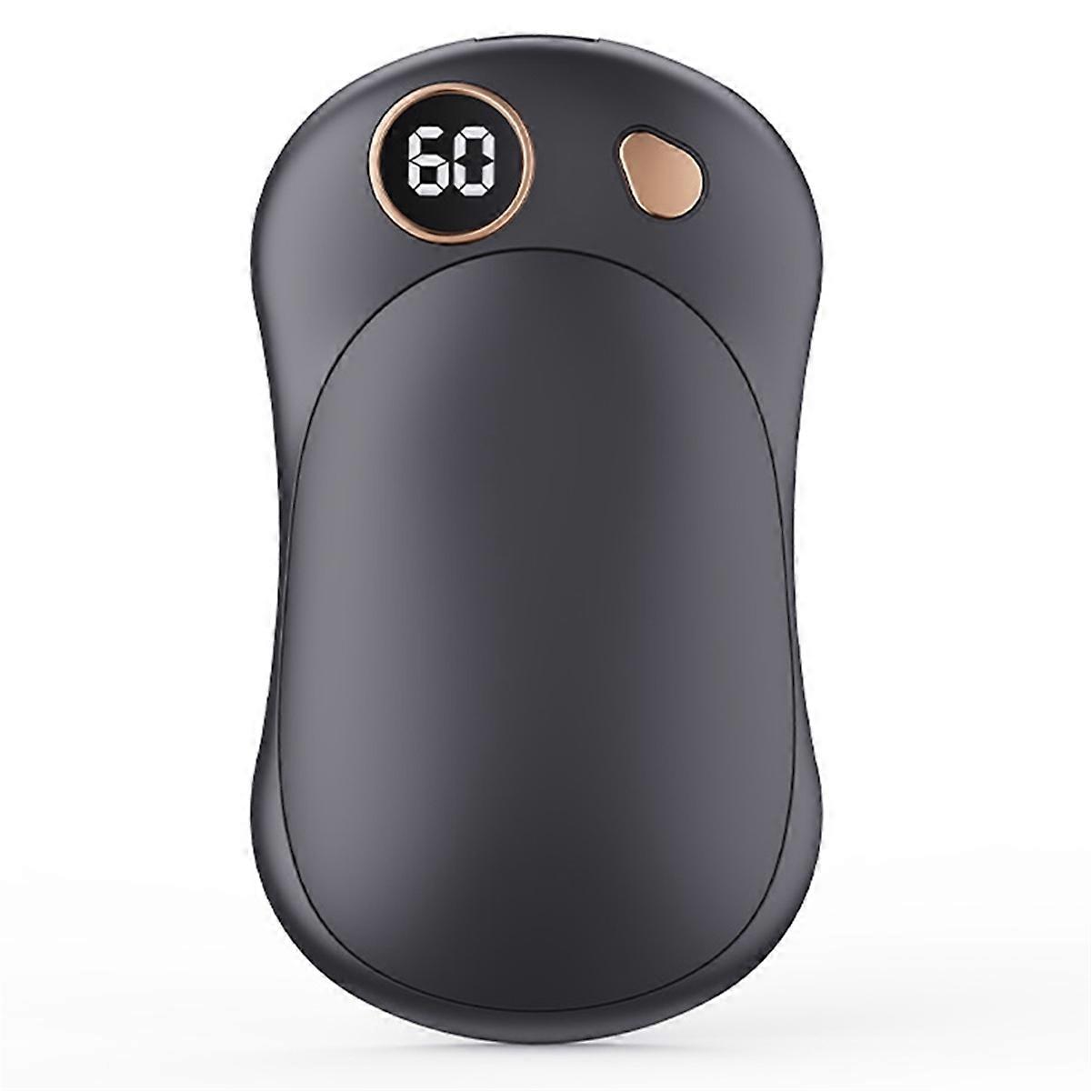 2Pc Magnetic Portable Rechargeable Hand Warmers with 3 Heat Settings Digital Display for Winter Outdoor Black