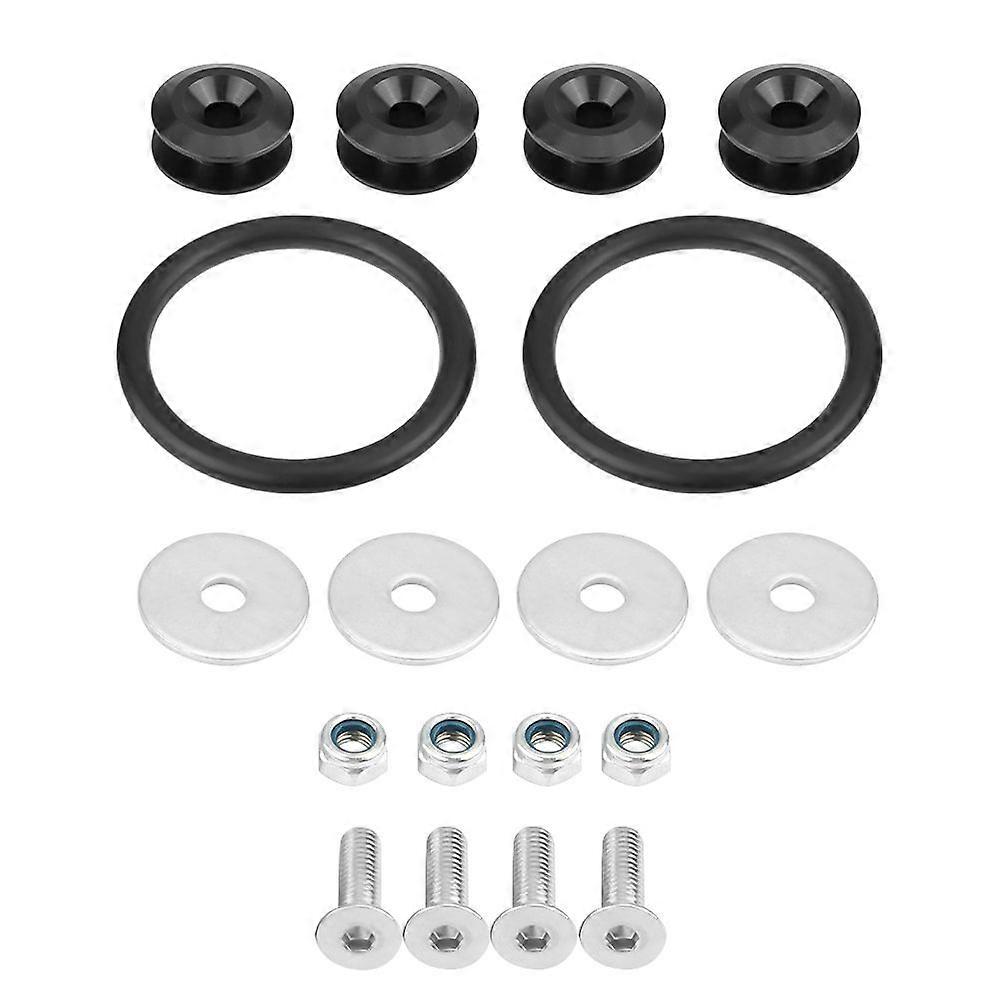 Quick Release Fasteners Washers Bolts for Front Rear Trunk Hatch Lids Bumpers Universal Black