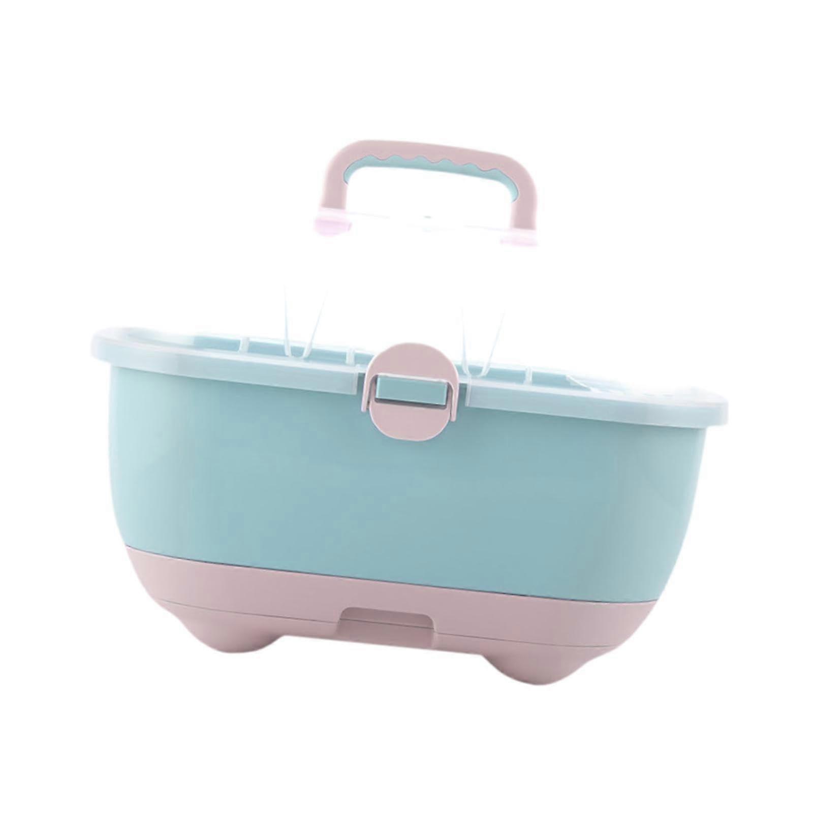 Bottle Drainer Rack for Bottles and Tableware, Portable Outdoor Bottle Holder and Storage Box, Durable Plastic