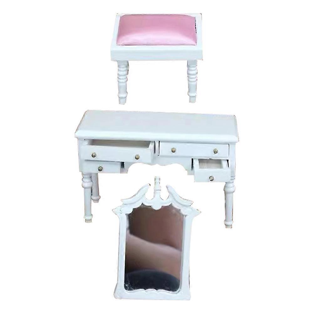Miniature Makeup Vanity Dollhouse Vanity Table Set for Decoration 5Sets