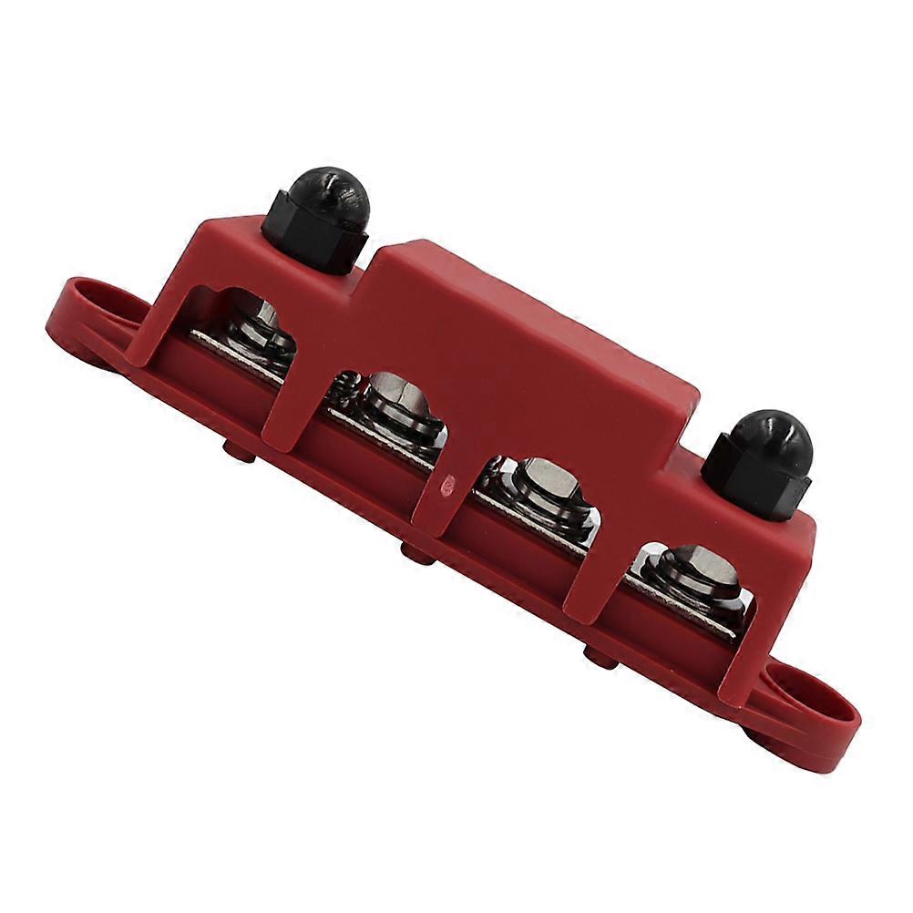 Bus Bar Power Distribution Block for Car Marine with Cover 4 Studs