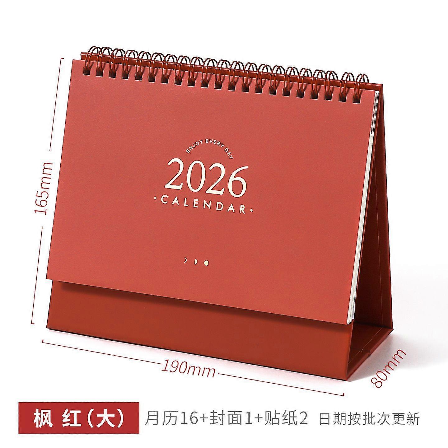 Minimalist Desk Calendar: 2025.9-2026.12 Small Desktop Calendar with Twin-Wire Binding - Monthly Planner for Office Home School