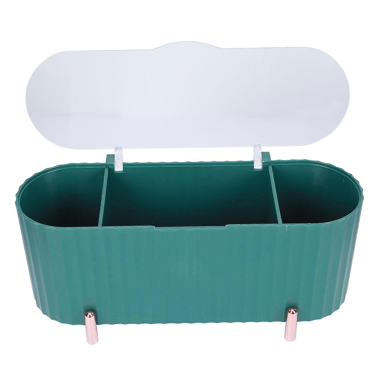 Lidded Makeup Cotton Pad Storage Box for Storage 1Pcs Multi-Grid Organizer