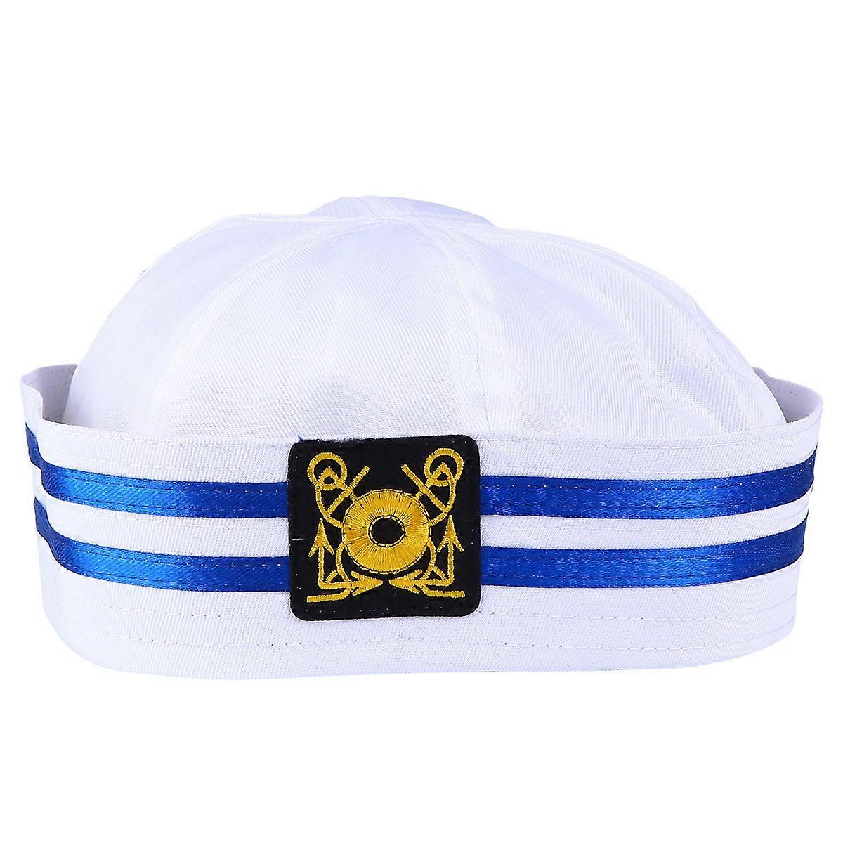 Captains Hat Yacht Captain Hat Unisex Cosplay Square Assorted Color 21x7cm 1Pack
