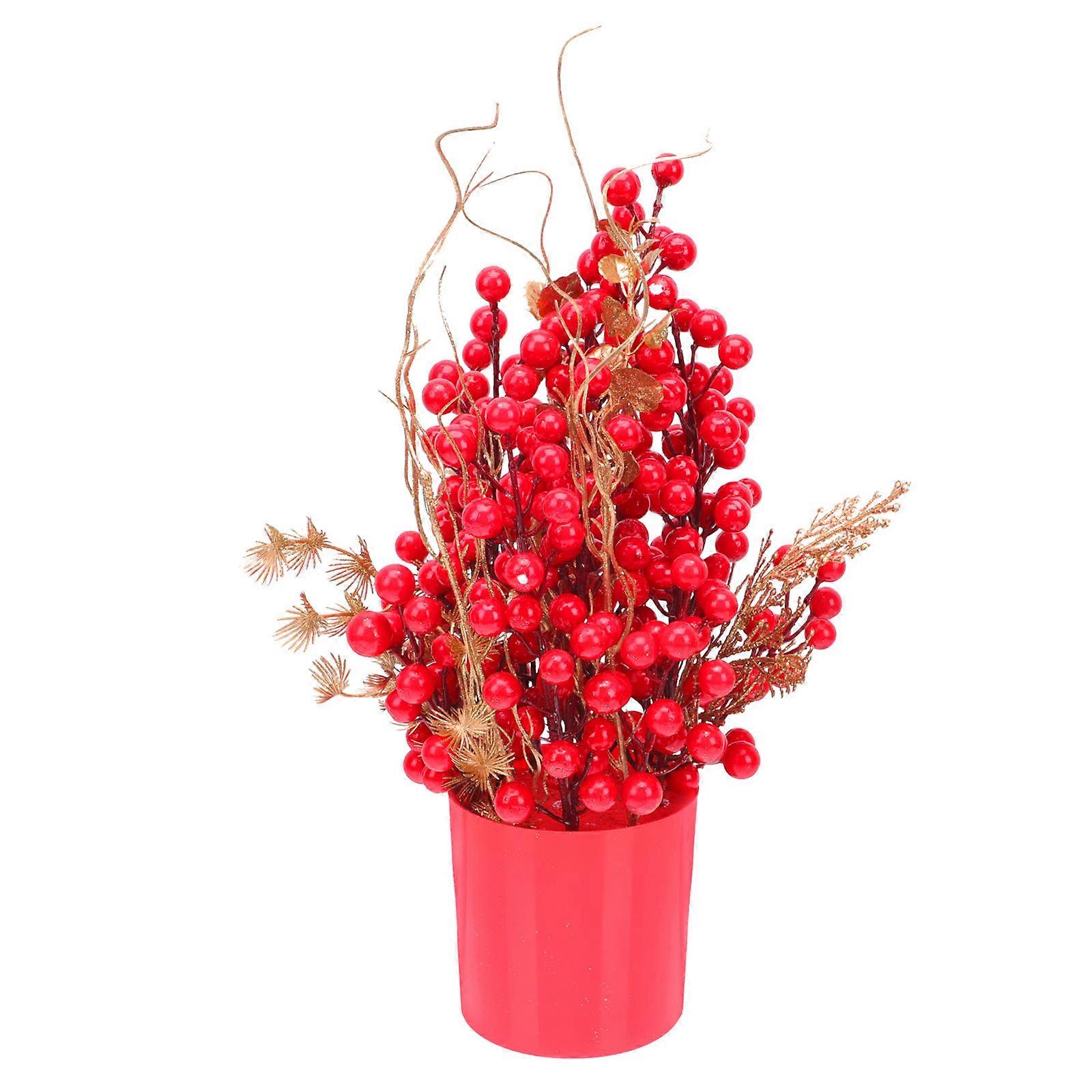 Home Adornment Fu Character Tree Decor for Decor 1Pcs Red Plastic