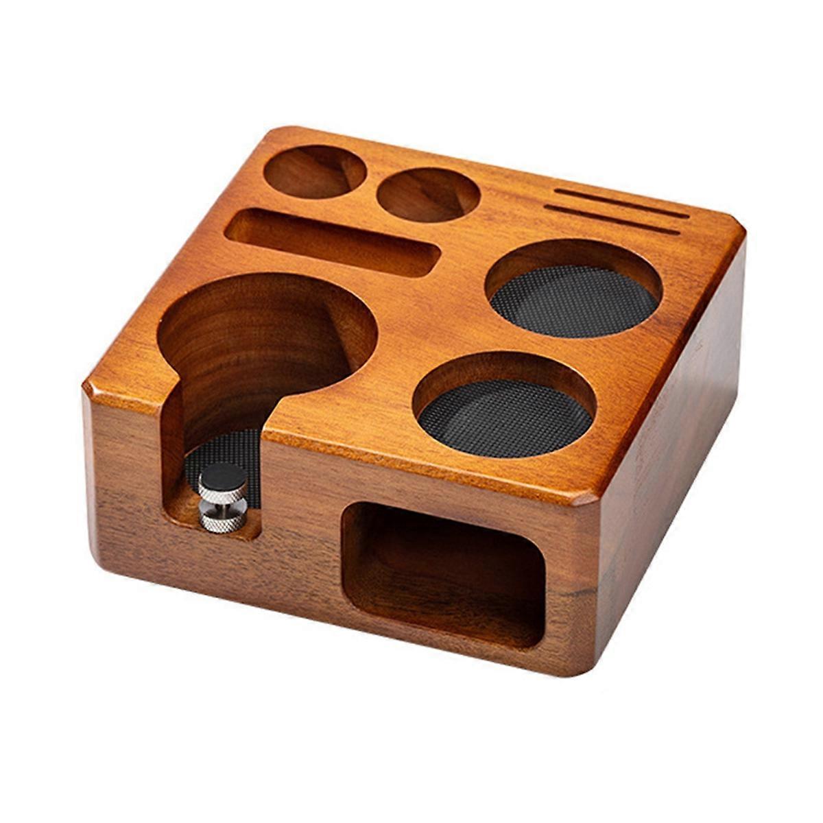 Tamping Station Organizer Coffee Tamper Holder with Cleaning Brush for 58mm Portafilter Coffee Tool