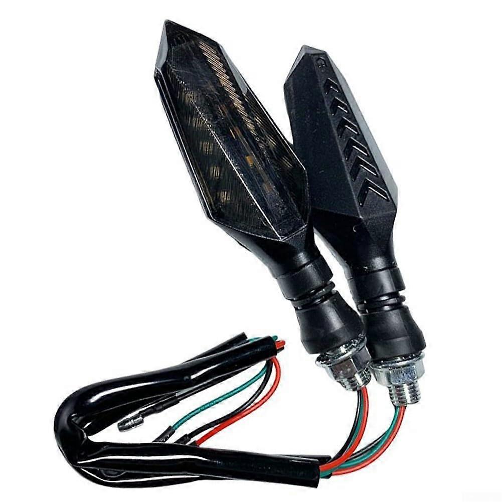 Motorcycle Turn Signal Lights 2-Piece Set Waterproof Sequential Indicators for Motorcycles