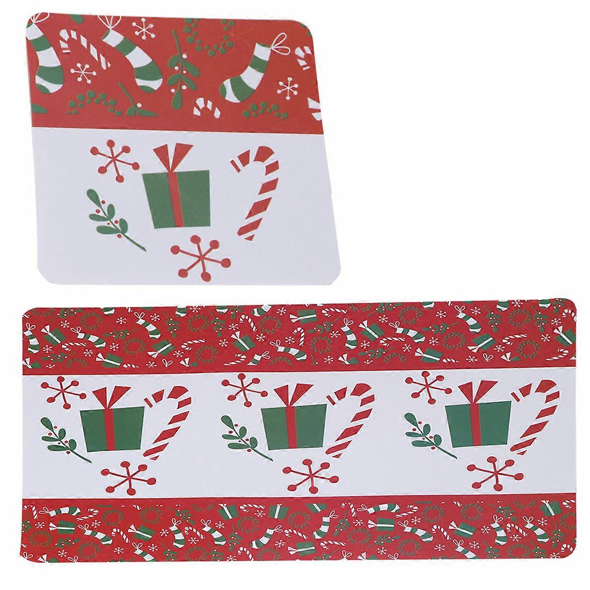 12Pcs Heat Resistant Christmas Placemat Set for Table Protection Use