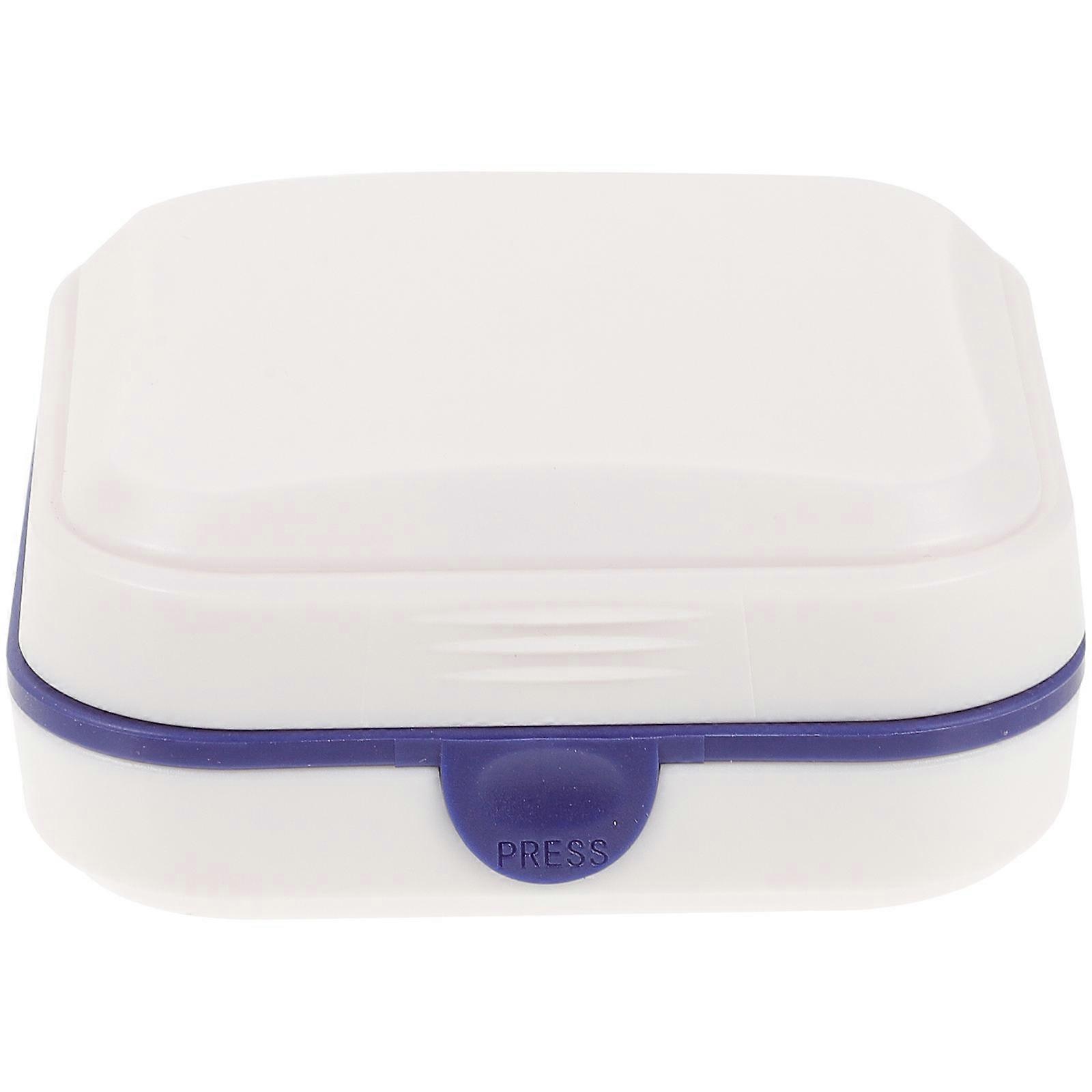 Small Hearing Aid Case Hard Box for Storage 3Pcs Portable White