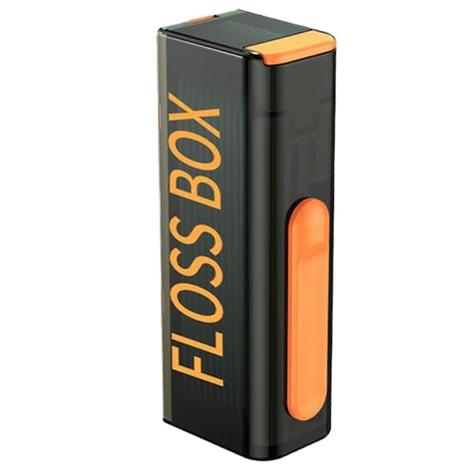 Pick Holder Travel Compact Aluminum Floss Case Floss Box Dispenser With 10 Picks Portable Frost Case