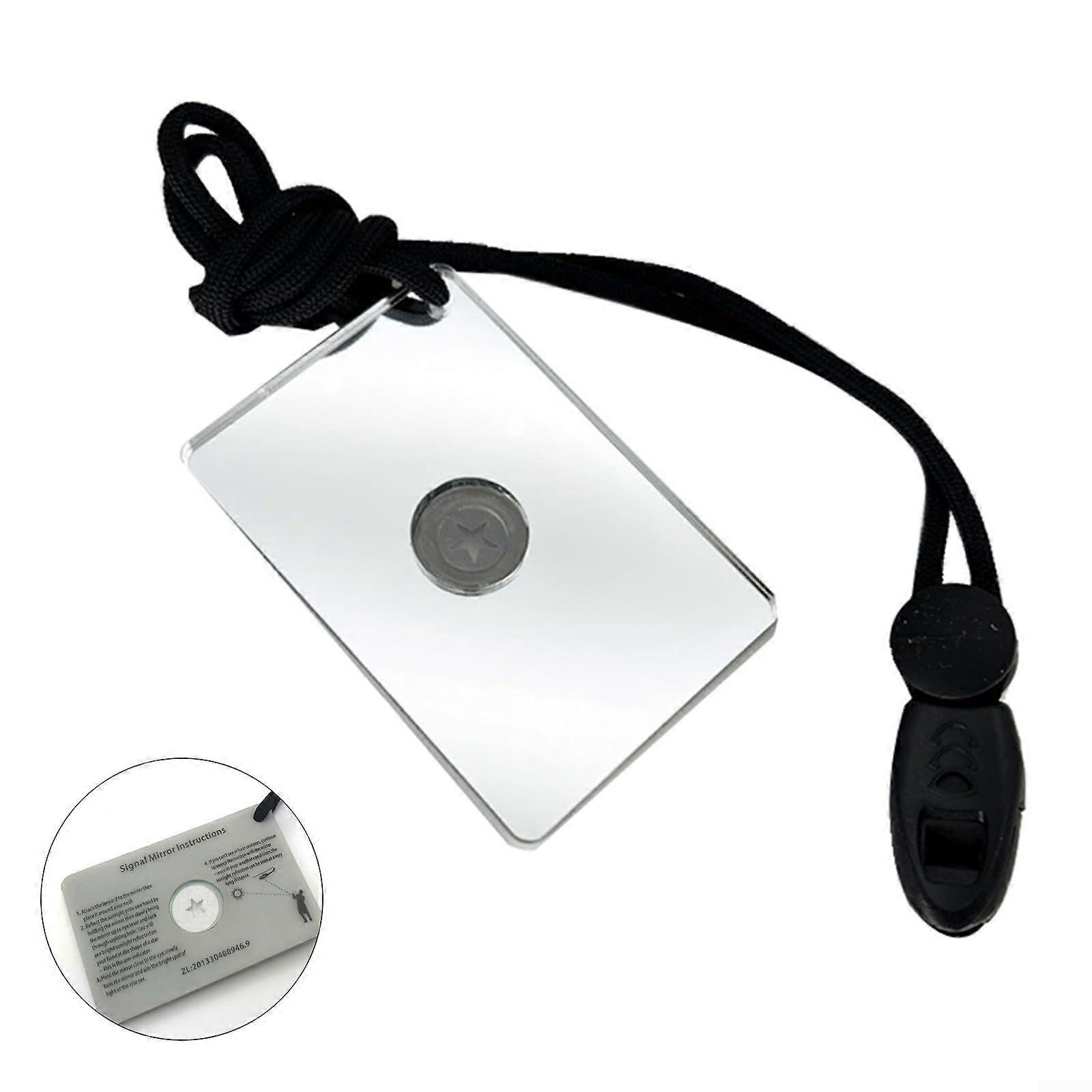 Multi Purpose Signal Mirror Outdoor Signaling Mirror Compact Survival Tool Adventure Essential Wilderness Use 1 Piece