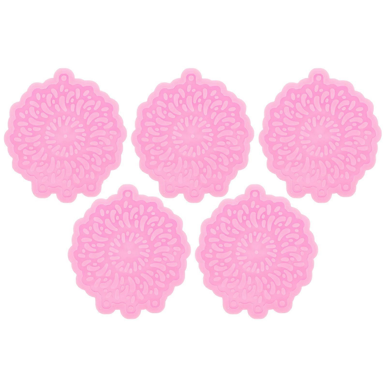 Silicone Pendant Casting Molds For DIY Crafts Creatives 3×2.8×1.1 In Detail Design 15 Pcs