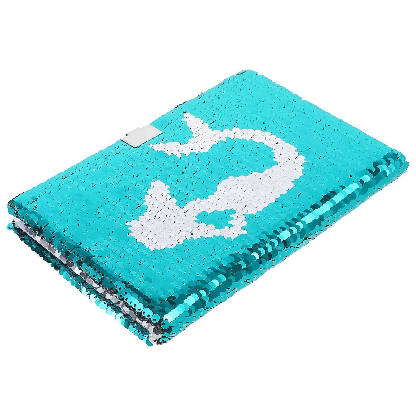 Girls Sequin Notebook A5 Notepad For Girls Daily Use Writing Pad Rectangular Shape 1Set