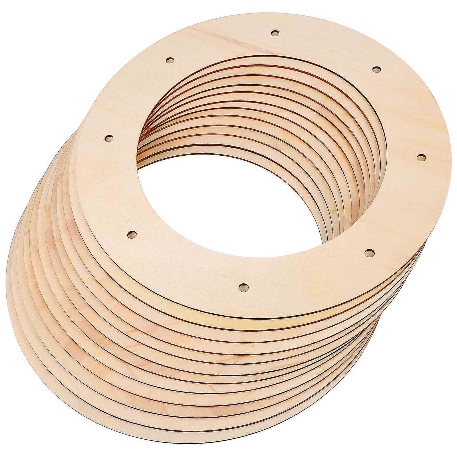 Wood Made Wreath Frame Circle Design For Floral Designers And Craft Lovers 36 Pcs