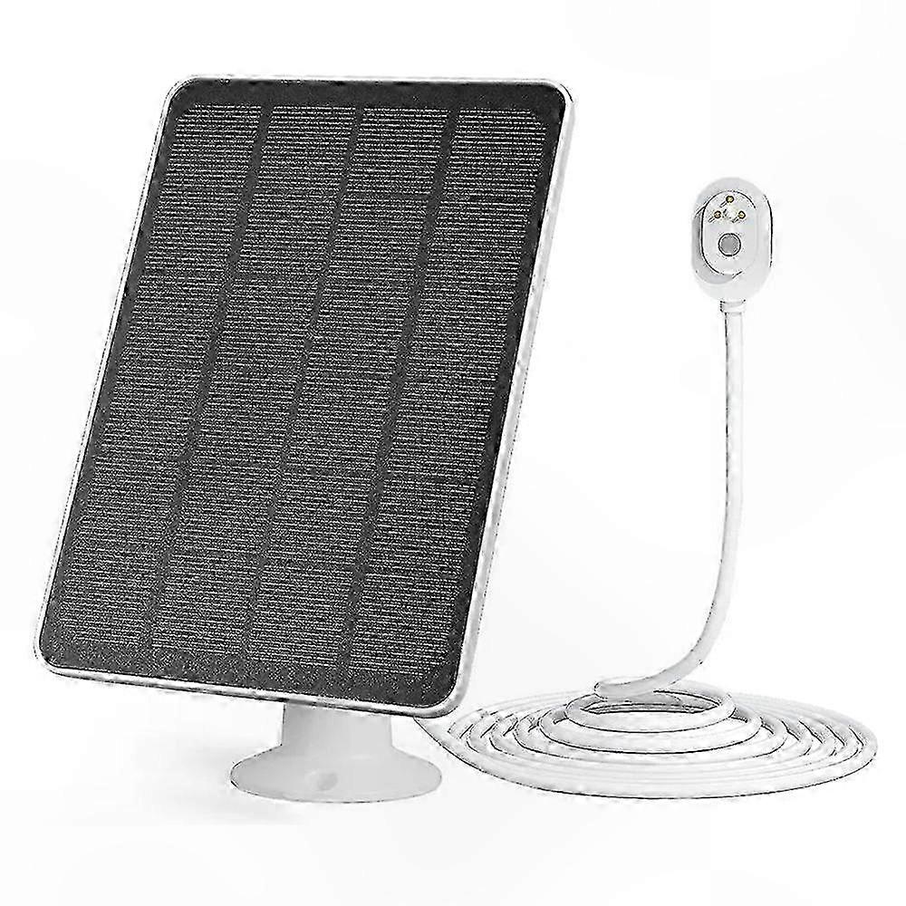 White Solar Charging Panel for Wireless Security Cameras-Compatible with Arlo Pro/Ultra Series Surveillance Systems