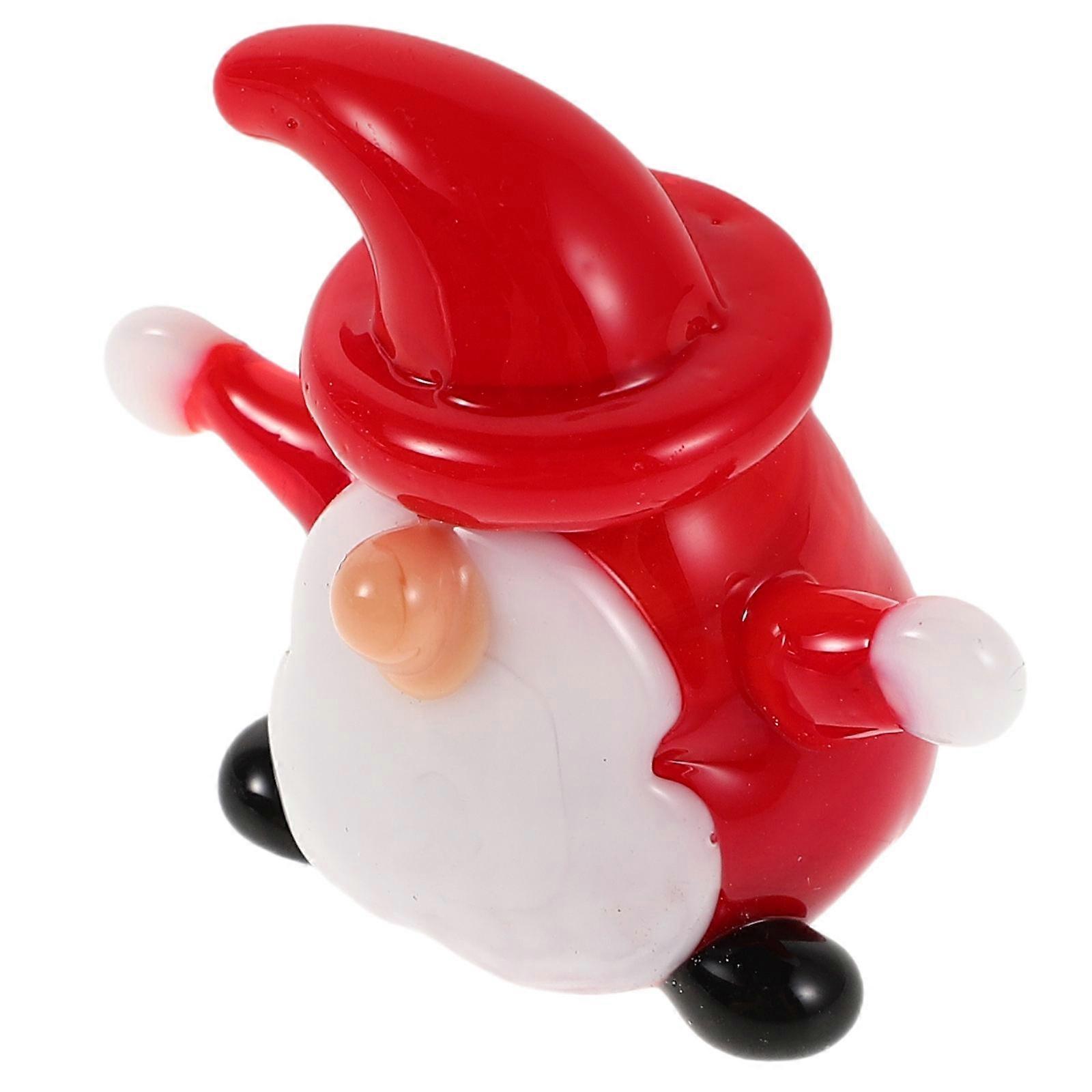 Gnome Figurine 3Pcs Miniature Desk Decoration For Christmas Party Favor Red Color Craftsmanship