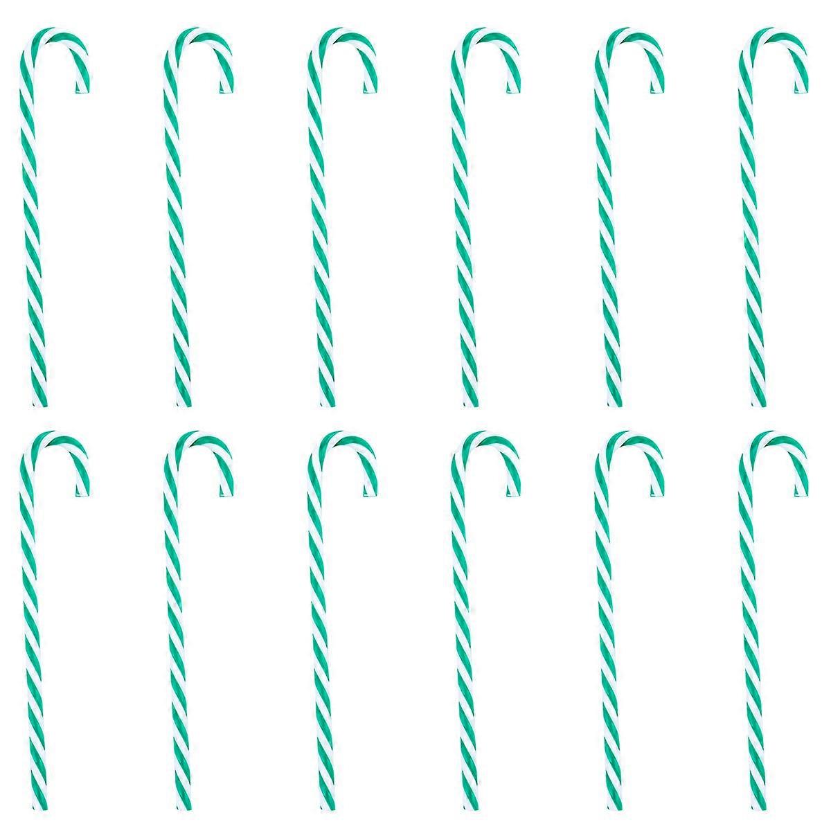 Plastic Candy Cane Christmas Tree Pendant for 36Pcs Hanging Decor