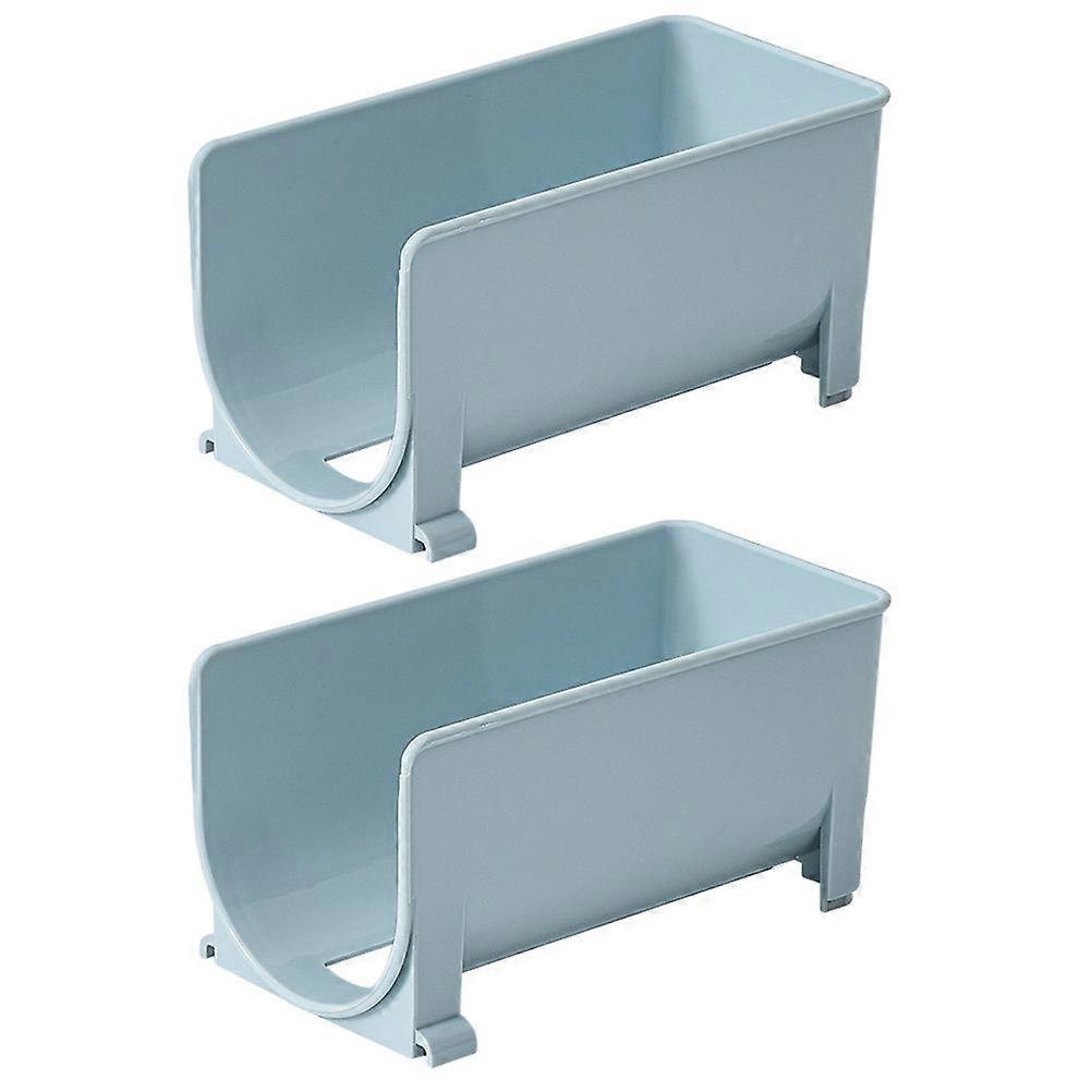 Kitchen Storage Rack for Efficient Beverage Storage 2Pcs Blue Stand