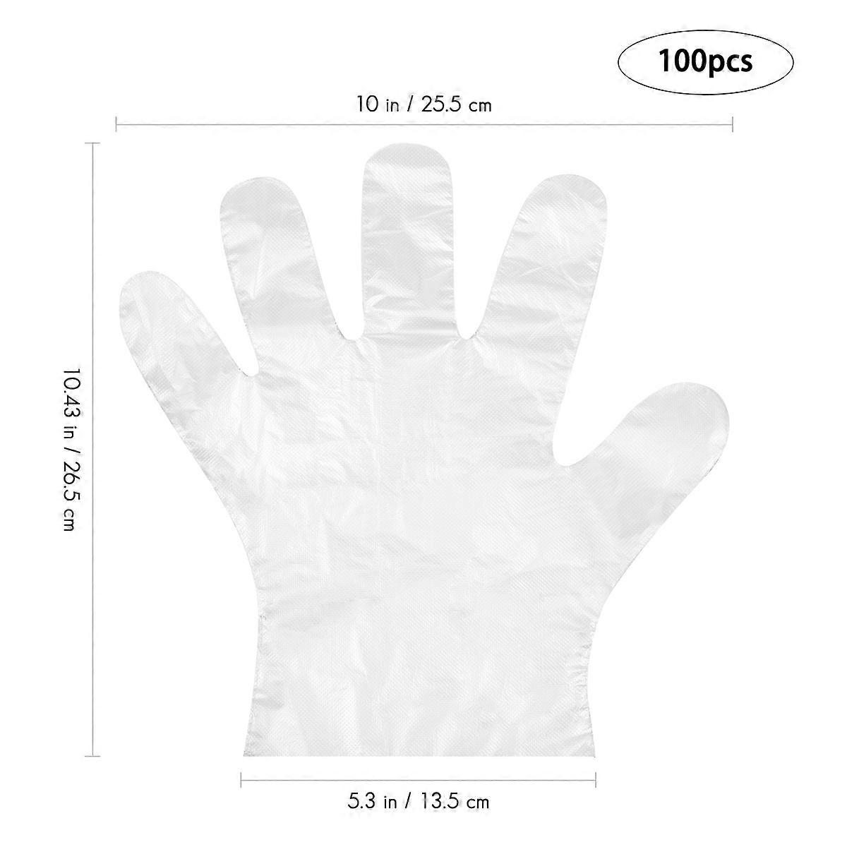 Plastic Gloves Ultnice Disposable Polyethylene Gloves for Kitchen Use 2Pcs