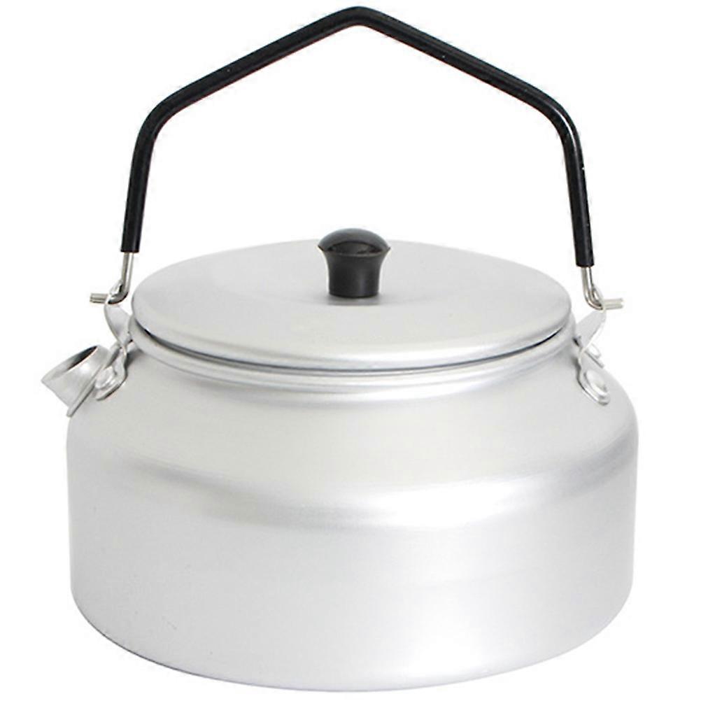 Silver Outdoor Kettle Portable Tea Kettle for 2Pcs Camping Water Boiling
