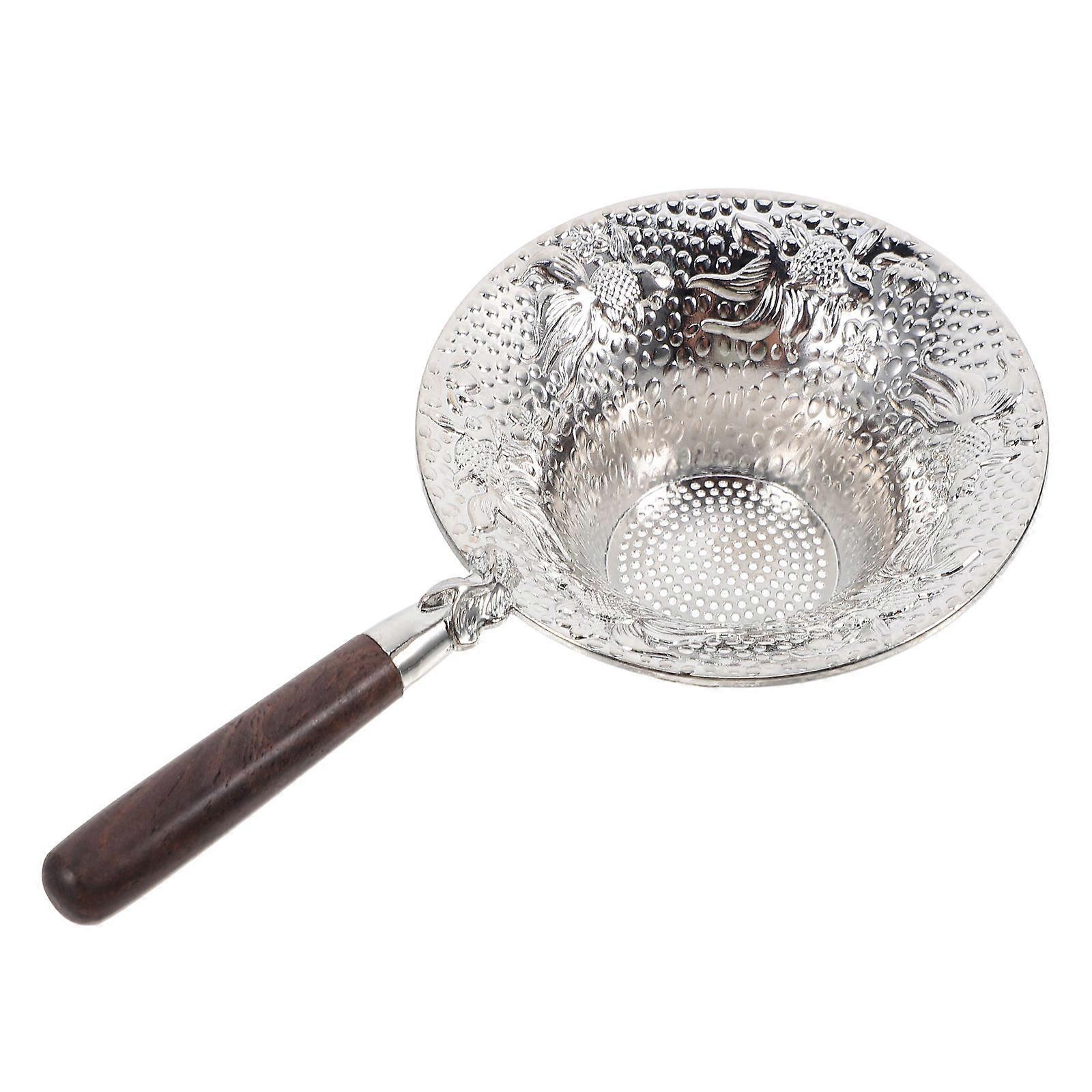 Traditional Tea Strainer With Handle For Tea Pots And Tea Cups Featuring Fine Mesh Filtering 5Pcs