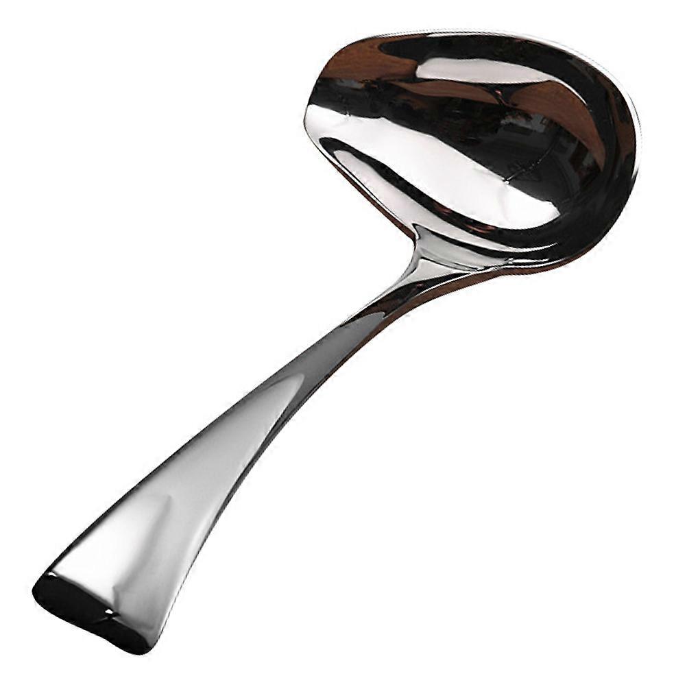 Silver Sauce Spoon Stainless Steel Drizzle Spoon for Dining 2Pcs