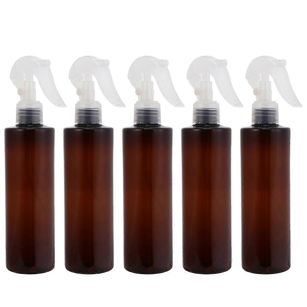 Plastic Spray Bottles Brown for One-Hand Pressure Sprayer 15Pcs Set