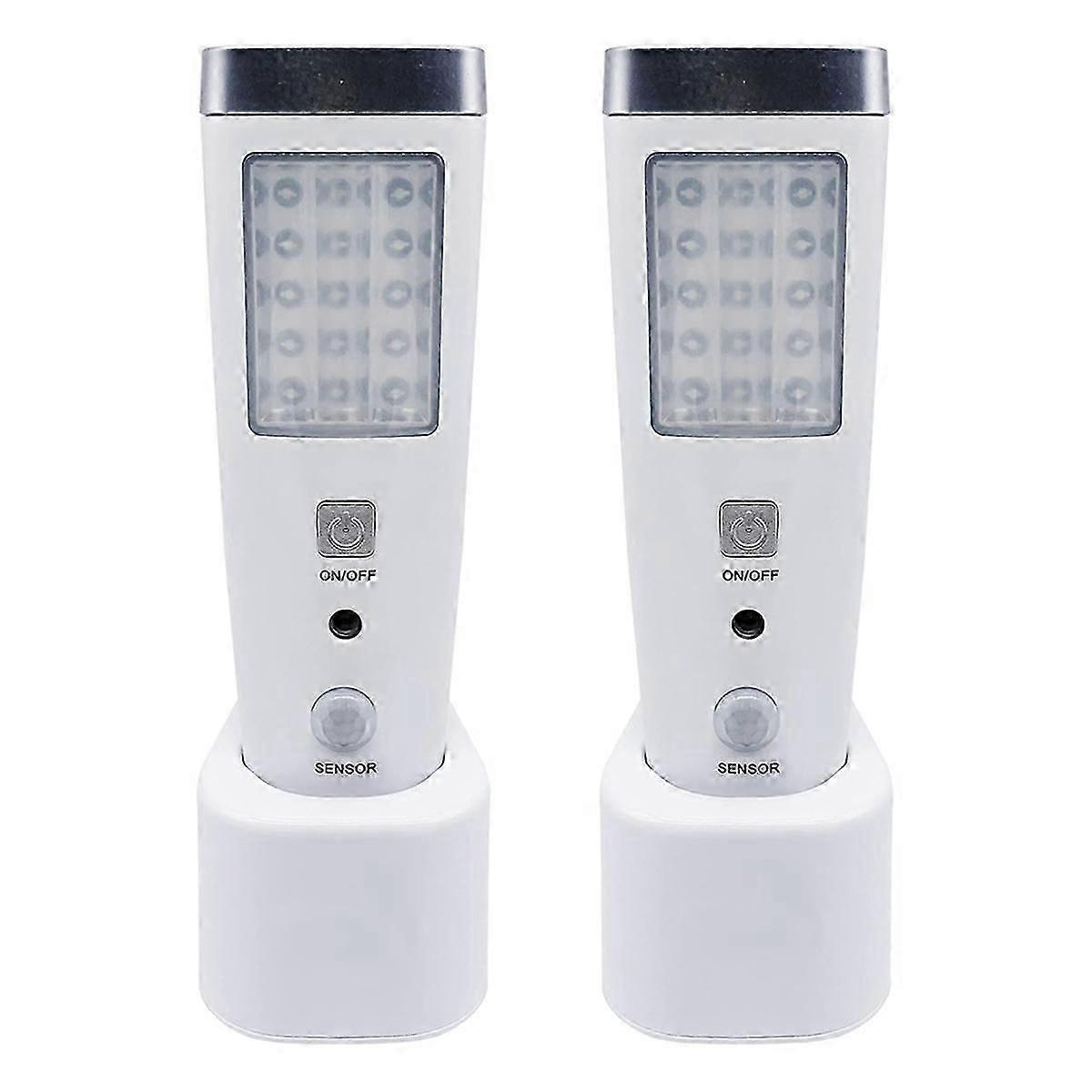 4 in 1 Motion Sensor Wall Light, Power Off LED Night Light Flashlight, Rechargeable Emergency Flashlight EU Plug