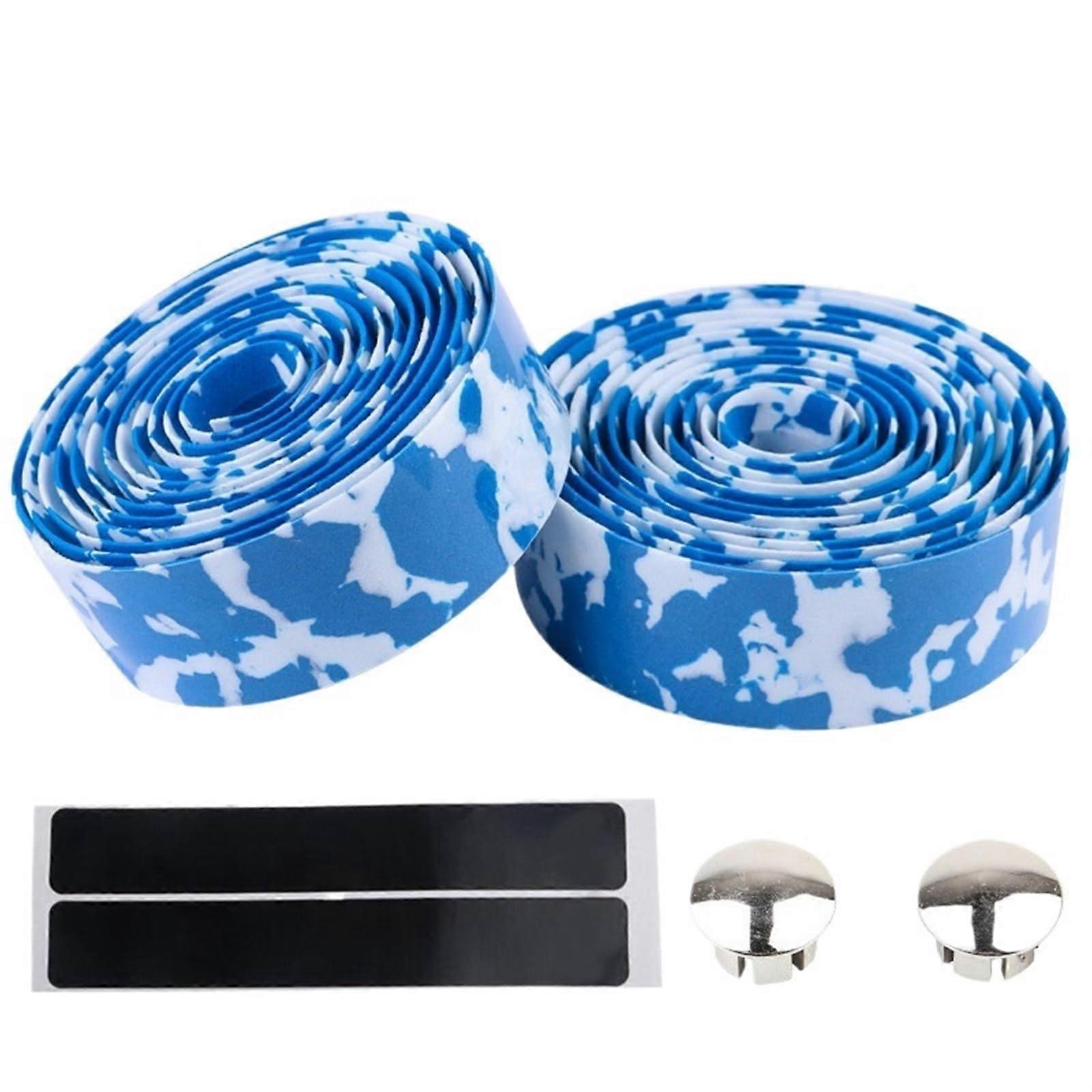 Bike Handlebar Tape 2Pcs Set Anti Slip Shock Absorbing With Bar Plugs